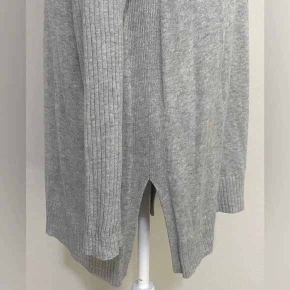 Crown & Ivy Womens OX Solid Gray Gray Long Sleeve Cowl Neck Sweater Cabincore - Picture 8 of 12